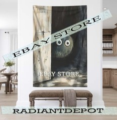 Dark Gothic Peeking Monster Tapestry monster ball peeking eerie cute creepy weir