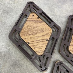 Vintage Homco Home Interior Plastic Faux Wood Wall Art Hanging Plaque Set of 4