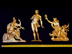 FRENCH ANTIQUE LOUIS XIV GILT DORE RESIN WALL STATUES RELIEF MOULDING DECORATION