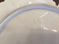 Antique Theodore Haviland HANDPAINTED Sculptural Leaf Plate
