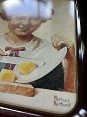 1975 Norman Rockwell “The Butter Girl” First Limited Edition Christmas Tray