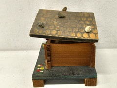 Vintage Wooden Swiss Lador Edelweiss 2866 Chalet Music Box