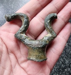 Rare Medieval Candlestick Holder Bronze 1450-1550 Antique Metal Detecting Find
