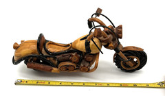Motorcycle 10” Cycle Lights Vintage Classic Wood Model Decorative Collectible
