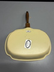 Vintage Yellow Crumb Catcher with Hand Painted Flowers by Nashco Products NY