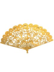Vintage Burwood 4402 Gold Fan Wall Decor Hollywood Regency Ornate Large 43″