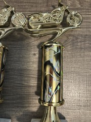 3 MOTORCYCLE TROPHY, MOTORCYCLE SHOW 10.5”