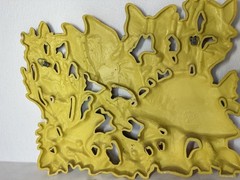 VTG Homco Universal Statuary 3-D Wall Art Decor Mushroom Frog Butterfly MCM 3 pc