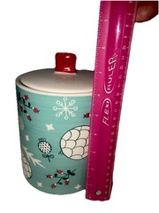 Adorable Table Tops Unt Ceramic Canister Seal tight Winter Wonderland Fun