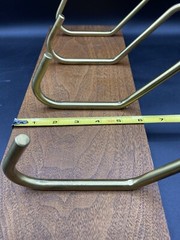 MCM Modernist LOUMAC SUPPLY NYC Wood Coat Rack Metal Hooks 24” X 6”
