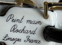 Limoges France Porcelain Motorcycle Trinket Box Rochard Peint Main