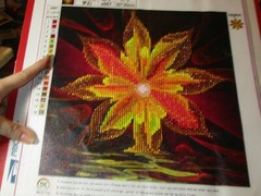 FINISHED 5D Diamond Painting Yellow Coral FLOWER Modern 9x10inch unframed