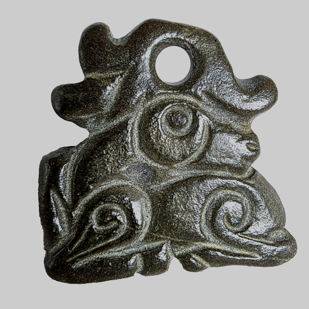 300 BC Ancient Greek Carved Engraved Gemstone Pendant Medallion Amulet Griffin