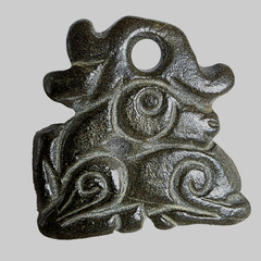 300 BC Ancient Greek Carved Engraved Gemstone Pendant Medallion Amulet Griffin