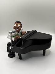 Vintage Jazz Band Ceramic Figurine Set Pianist Singer Guitar Bass Clarinet