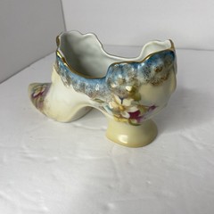 VINTAGE RS SUHL MARKED HAND PAINTED VICTORIAN EDWARDIAN PORCELAIN SHOE