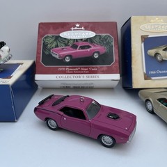 Vtg Hallmark Ornament Lot 5pc Classic American Cars 1969 Pontiac GTO The Judge +