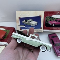 Vtg Hallmark Ornament Lot 5pc Classic American Cars 1969 Pontiac GTO The Judge +