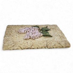 Cheri Blum Floral Wall Plaques Lilac Narcissus Resin Relief Cottage Pair