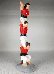 Rare Three Acrobats Totem Caganer Pottery Marked XMas 2001 Rosa Maria Galia
