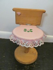D&C Country Crafts Handcrafted Wooden Toilet Paper Holder Fancy Commode