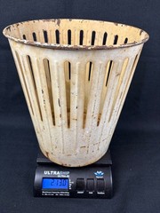Vintage Erie Art Metal Co. Dan-Dee No. 1 Industrial Waste Basket Trash Can White