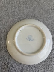 Hand Painted 4 Inch Floral Design Jewelry Trinket Dish Made In Japan