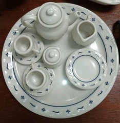 Longaberger Collector’s Club Miniature Tea Set With 27 Pieces