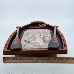 Fisherman’s Wooden Row Boat Bass Cabin Hanging Wall Art Decor