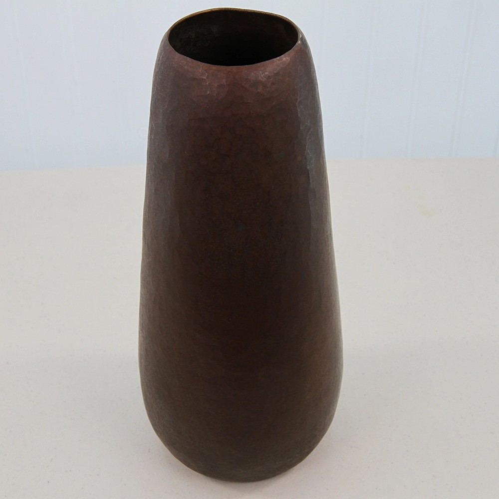 Santa Clara del Cobre JCLR Hammered Copper Vase 9 1/2″ Mexico