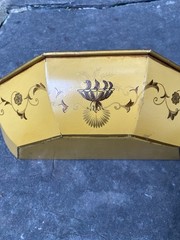 Antique French Tole Metal Lavabo Wall Fountain Basin Handpainted