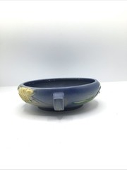 Vintage Roseville Delft Blue Freesia Bowl 464 6