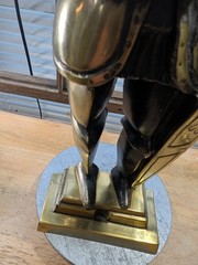 Medieval Knight Cast Metal Decor VTG Japan