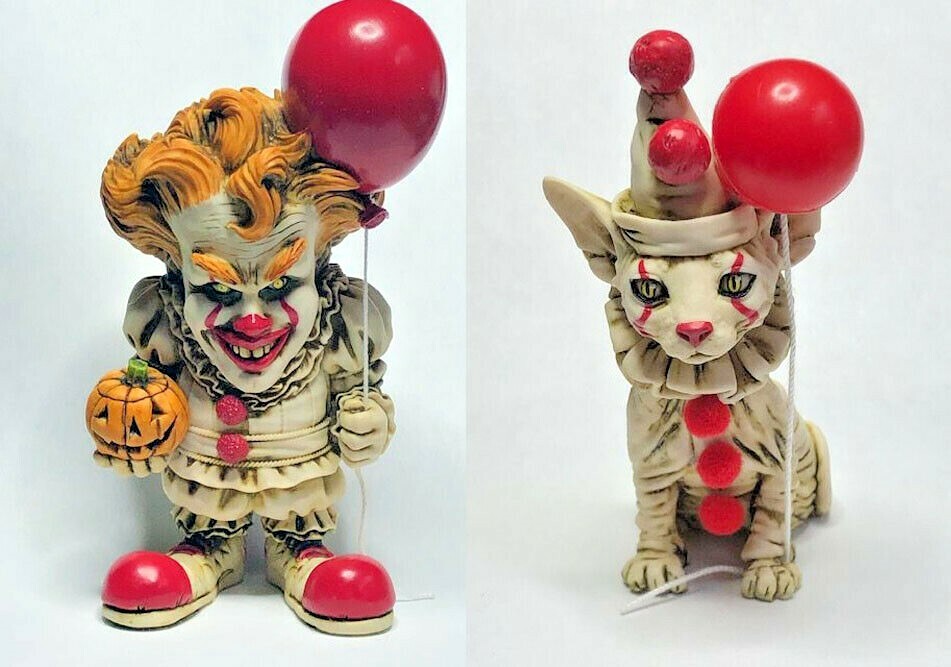 Neil Eyre Halloween Horror Clown Pennywise IT Inspired Sphynx kitty CAT Fan Made