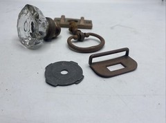 Metal Detector Finds Lot Brass? Copper? Latches Vintage Antique Parts Pieces MK