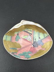 The Tale Of Genji 2 Japanese Painted Shells With Original Packaging And Box