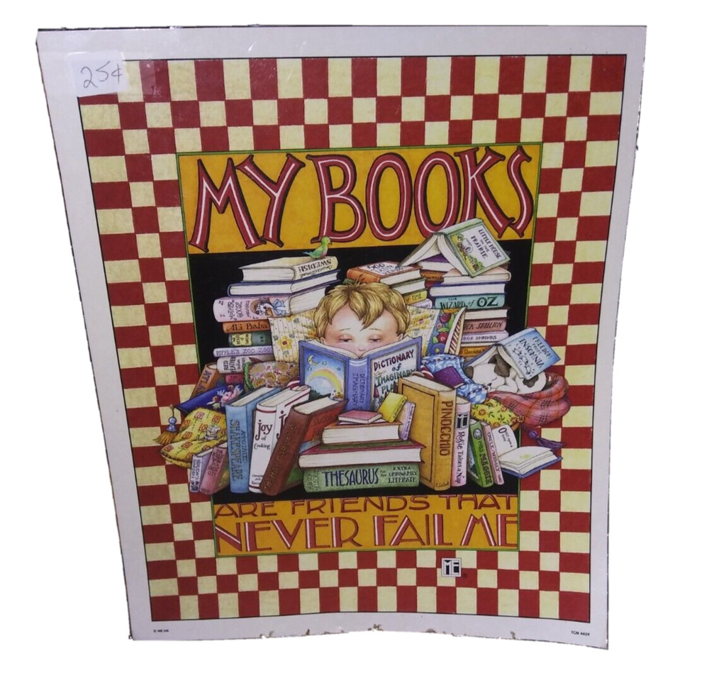 Mary Engelbreit Poster Unframed My Books Are Friends That Never Fail Me TCM 4439