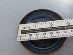 Mid Century Hakon Bjornstad Norwegian Enamel Copper Plate Dish Bowl