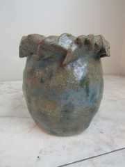 1930’s – 40’s Shawnee Pottery Organic Heavy Clay Jug /Vase Made in USA