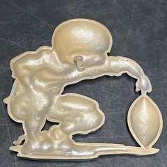 1976 homco cast Metal football players USA Made Wall Hangers… Aluminum?