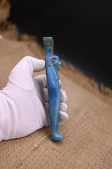 Authentic Ancient Egyptian Antiquities Nephthys Blue Stone Statue Egyptian BC
