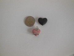 Wedgwood Black Jasperware Non Drilled Heart For Jewelry Crafts Framing Etc