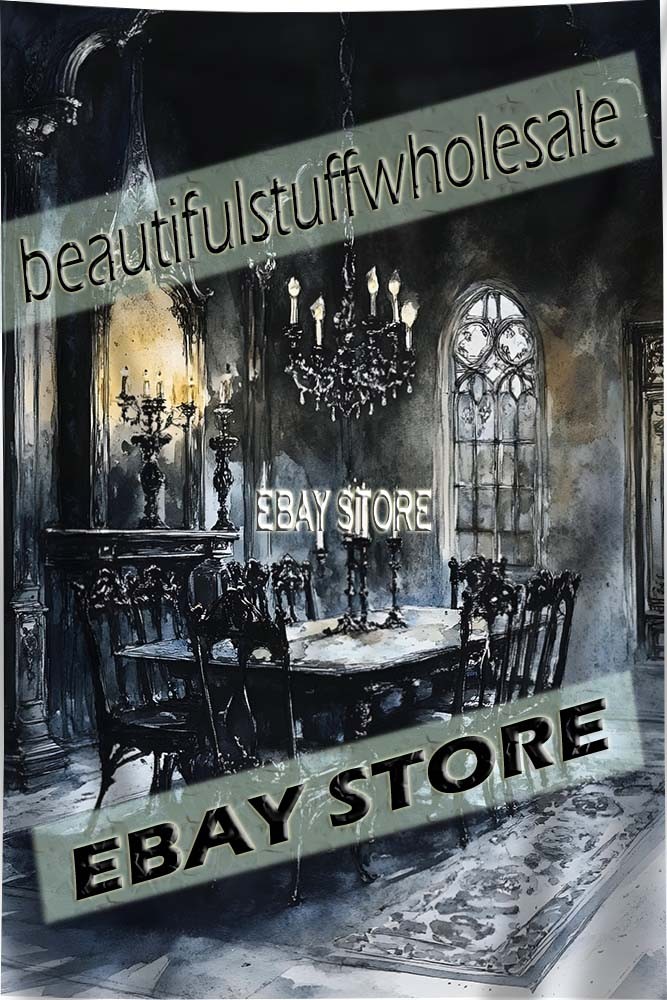 Gothic Chandelier Table Scene Wall Hanging Tapestry witchcraft decor 39X59 in
