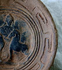 300 BC Ancient Roman Ceramic Terracotta Plateful Plate Museum Quality Artifact