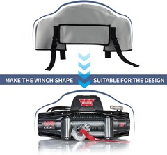 Winch Cover Heavy Duty UV-resistant Waterproof Winch Protective Cover.