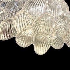 Vintage 9” Royal Copenhagen Clear Crystal “Musling” Shell Bowl Elegant Heavy Wow