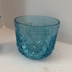 Assorted Vintage Blue And Cobalt Blue Glass Lot Of 8 See Description Below ￼