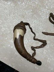 Vintage Sexton Wall Art Americana Decor Powder Horn Casted Metal Country Decor