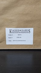 Set of 3 Kinder Harris “Ornate Chair Backs” Framed Art Prints — Vintage