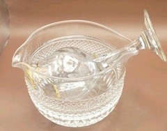 Edwardian Irish Hand Cut Crystal Wine Rinsers, Very Unique, Quality Pieces